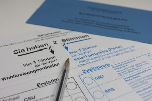 Wahlzettel Bundestagswahl