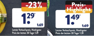 Preissenkung