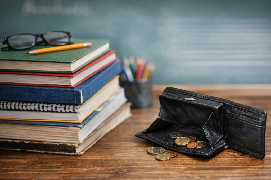 Schulbücher mit wenig Geld