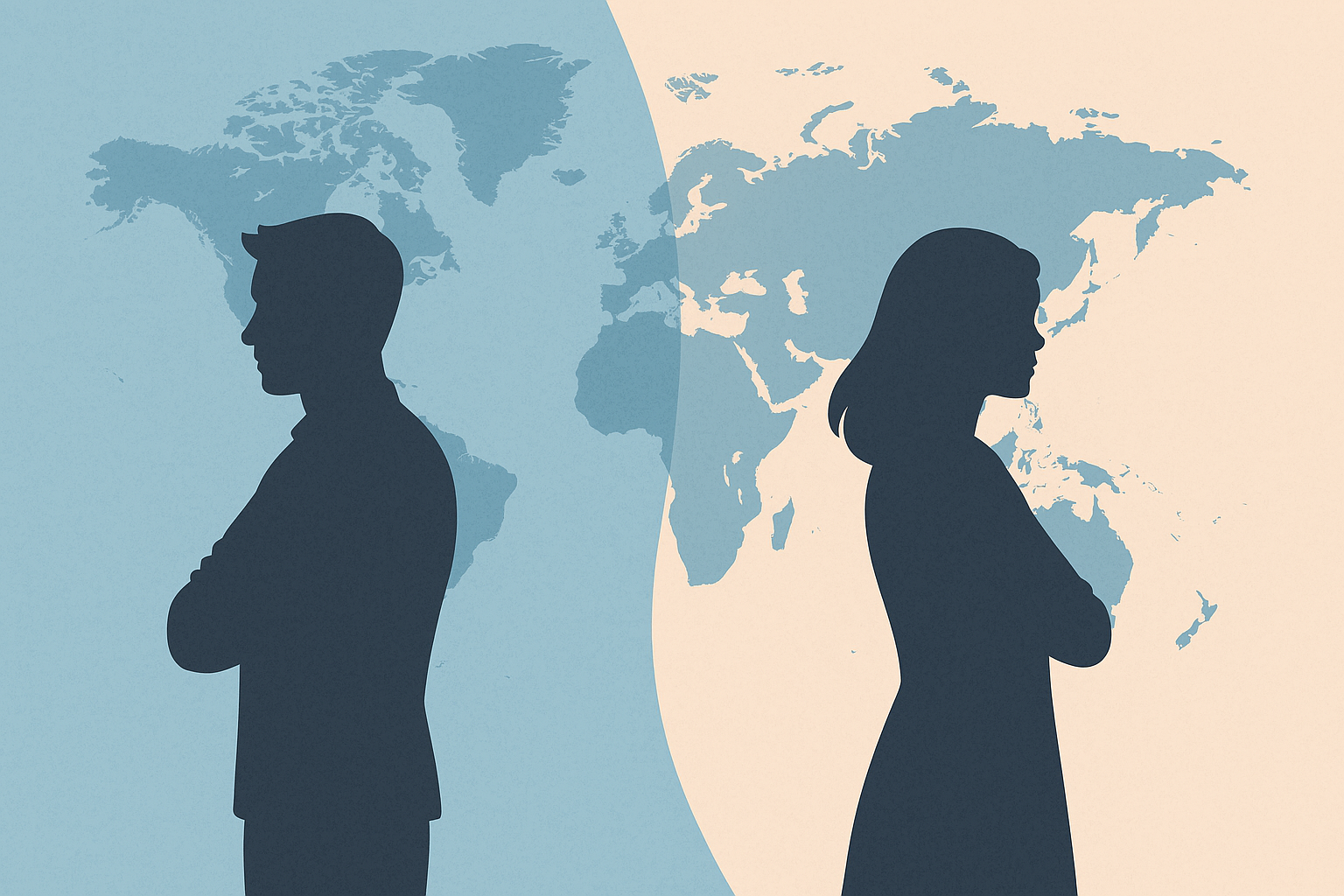 Getrennt lebendes Ehepaar über Grenzen hinweg