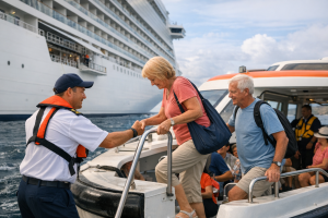 Kreuzfahrt, Tenderbootabholung