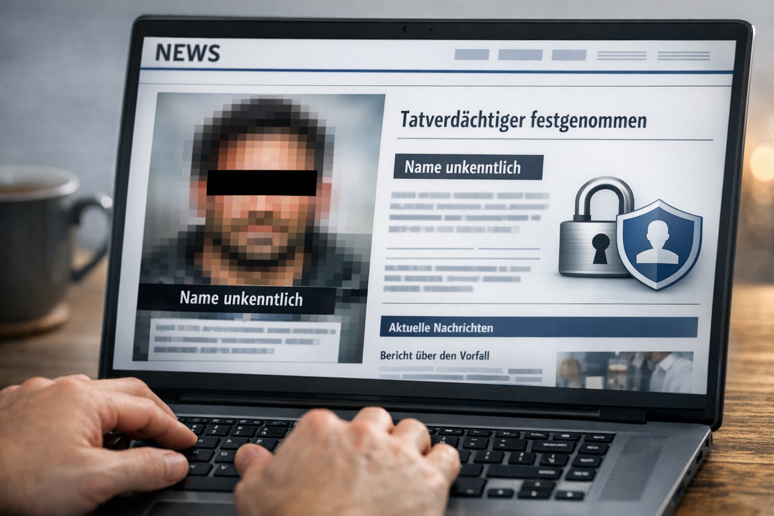 Verpixelung eines Beschuldigten